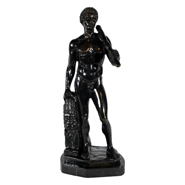 Bronzo "Ercole e il Leone di Nemée", firmato Gregroi - XIX secolo