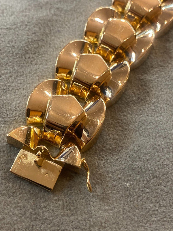 Goldenes „Panzer“-Armband, Ref. 342.178