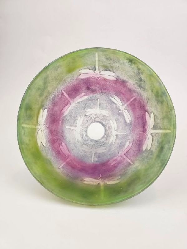 Daum Nancy Lampe Champignon Art Nouveau "Libellules"