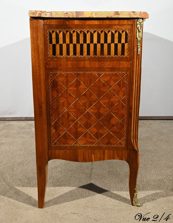 Commode en Bois de Rose et Acajou, Transition Louis XV/Louis XVI – Fin XIXe