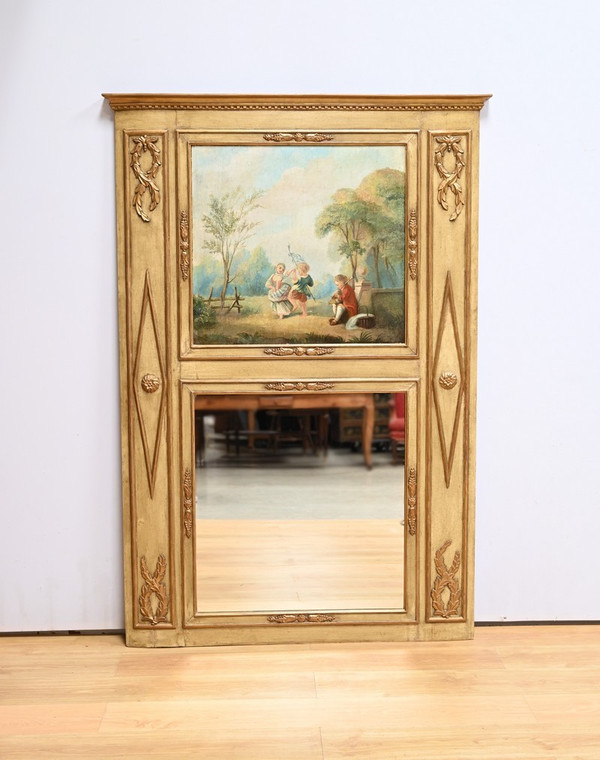 Important Trumeau en Bois Doré, époque Louis XVI – Fin XVIIIe