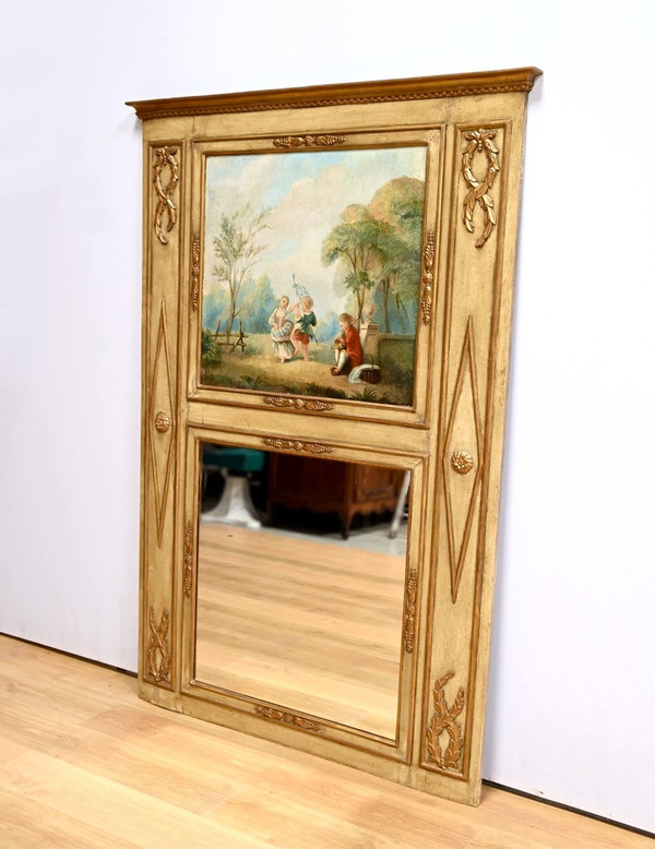 Important Trumeau en Bois Doré, époque Louis XVI – Fin XVIIIe