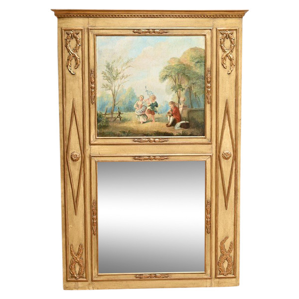 Important Trumeau en Bois Doré, époque Louis XVI – Fin XVIIIe