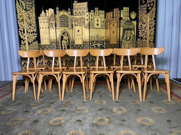 Suite Of 12 LUTERMA “banana” Bistro Chairs