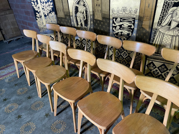 Suite Of 12 LUTERMA “banana” Bistro Chairs