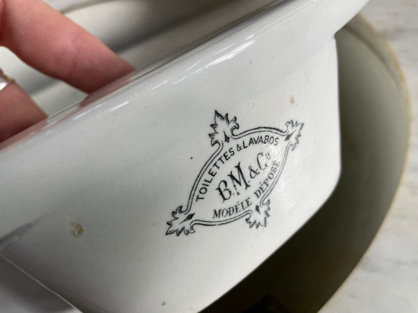 Meuble De Toilette à Vasque Bois Noirci Napoléon III