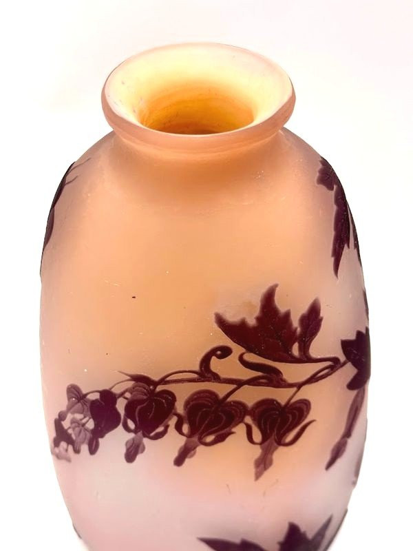 Emile Gallé Art Nouveau Vase “Hearts of Mary”