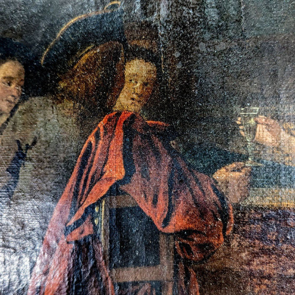 Huile Sur Toile école Hollandaise XVIIème Scène De Banquet