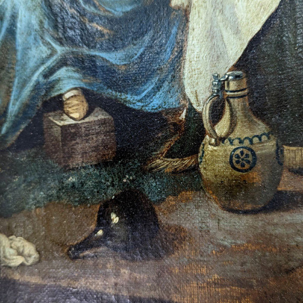 Huile Sur Toile école Hollandaise XVIIème Scène De Banquet