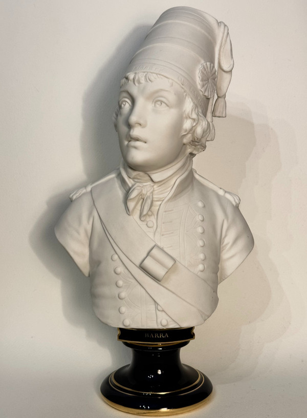 Busto in bisquit di SEVRES "BARRA" datato 1877