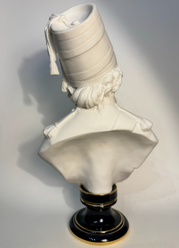 Busto in bisquit di SEVRES "BARRA" datato 1877