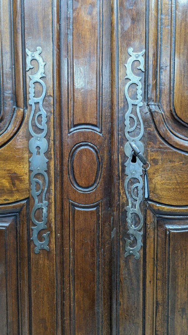 Louis XV Cupboard Facade, 18th Century In Walnut