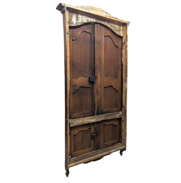 Louis XV Cupboard Facade, 18th Century In Walnut