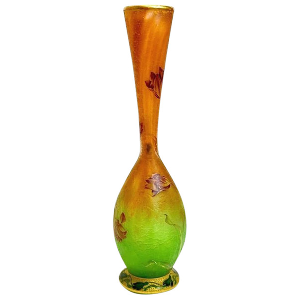 Daum Art Nouveau Vase “with Tulips”