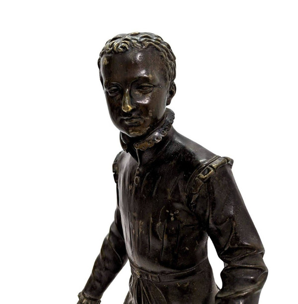 Enrico IV Bambino, Statua In Bronzo Secondo Un Modello Di Bosio Della Fine Del XIX Secolo