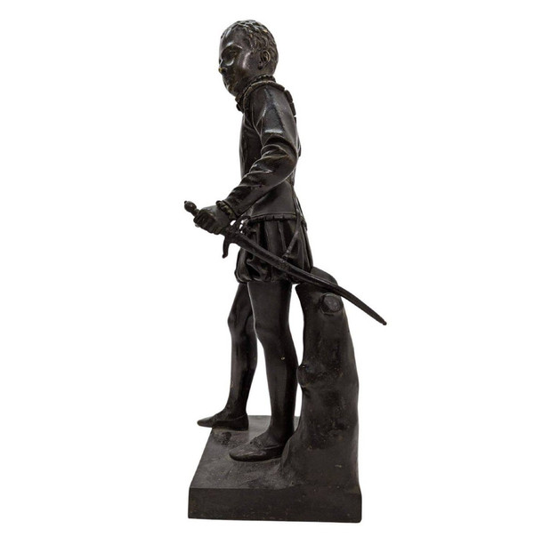 Enrico IV Bambino, Statua In Bronzo Secondo Un Modello Di Bosio Della Fine Del XIX Secolo
