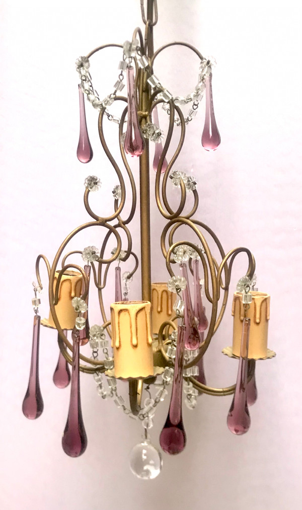 Lampadario veneziano Italia 4 luci