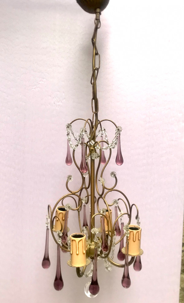 Lampadario veneziano Italia 4 luci