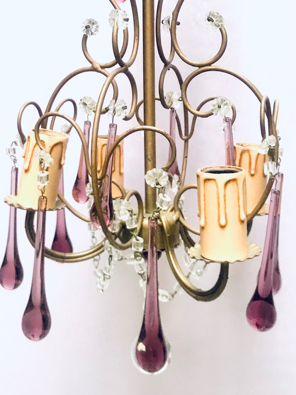 Lampadario veneziano Italia 4 luci