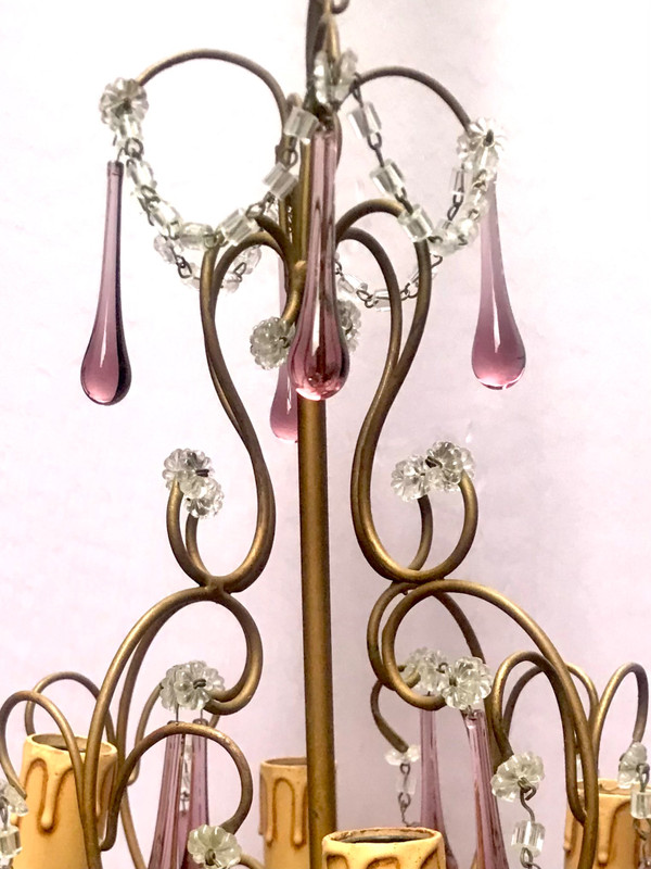 Lampadario veneziano Italia 4 luci