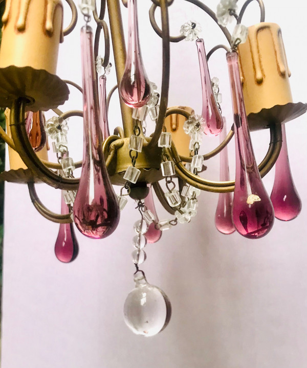 Lampadario veneziano Italia 4 luci