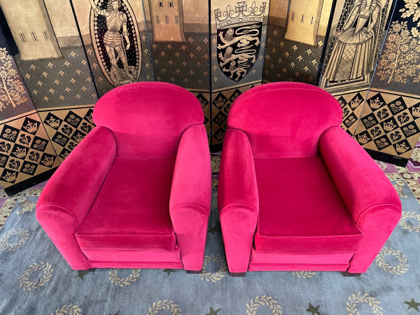 Pair Of Art Deco Club Armchairs