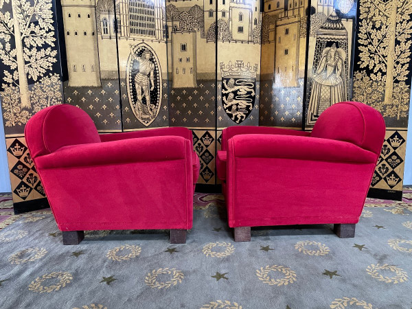 Pair Of Art Deco Club Armchairs