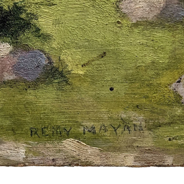 Olio Su Tela Scena Pastorale Scuola Provenzale Rémy Mayan (1877-1961)
