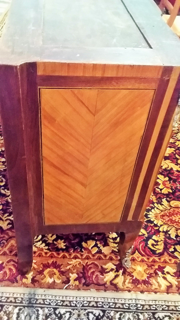 Commode Style Transition En Marqueterie milieu XIXème