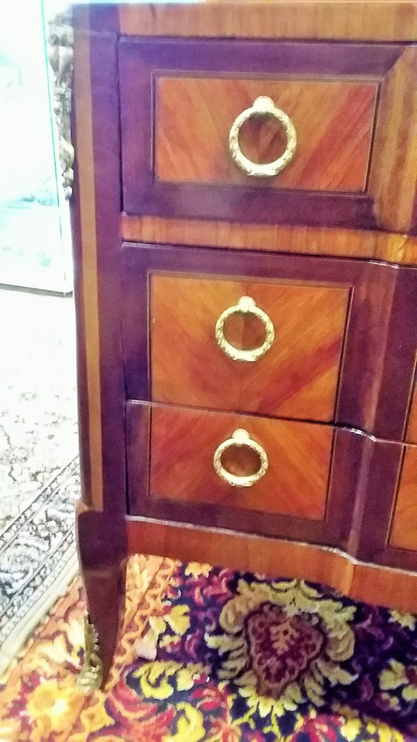 Commode Style Transition En Marqueterie milieu XIXème