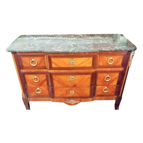 Commode Style Transition En Marqueterie milieu XIXème