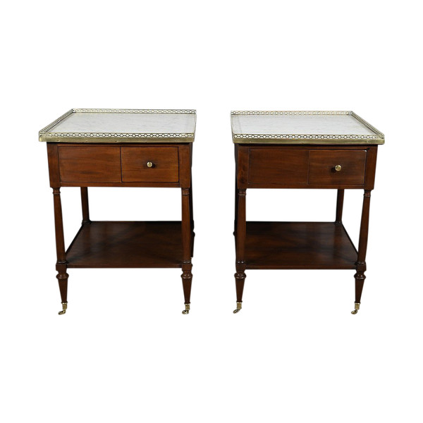 Pair of Mahogany Living Room Tables, Louis XVI – 18th Century