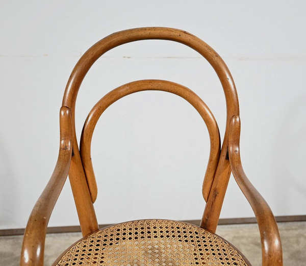 Seggiolone per bambini in faggio curvato, timbrato Thonet - Primi del XX secolo