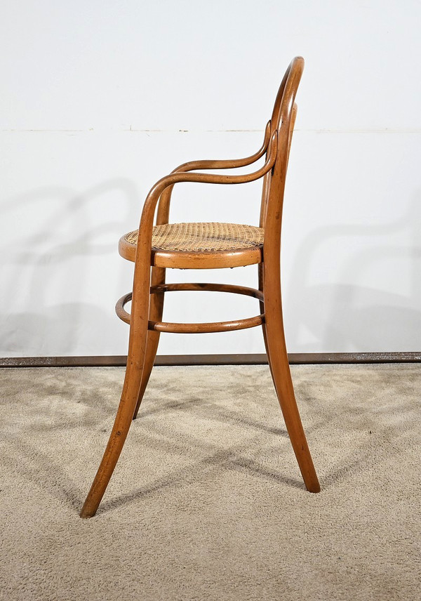 Seggiolone per bambini in faggio curvato, timbrato Thonet - Primi del XX secolo