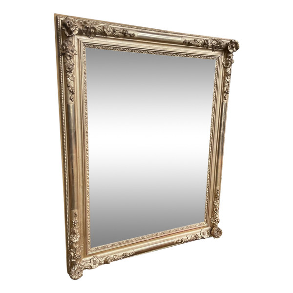 Specchio Napoleone III Con Foglia Oro