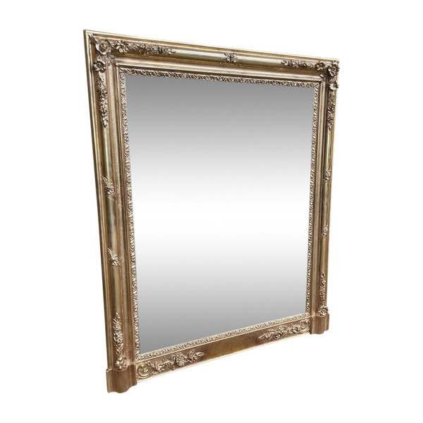 Miroir Trumeau Napoléon III Doré à La Feuille D’or