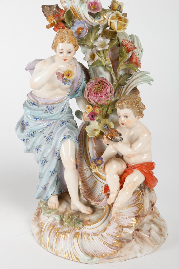 COPPIA DI CANDELIERI MEISSEN FINE DEL XIX SECOLO