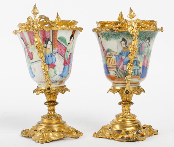 A pair of late 19th century Chinese porcelain vases