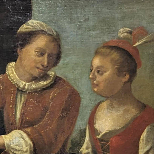 Scène De Genre Personnage Dans Un Garde-manger Tableau Hollandais Fin XVIIème