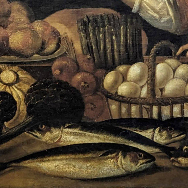 Scène De Genre Personnage Dans Un Garde-manger Tableau Hollandais Fin XVIIème