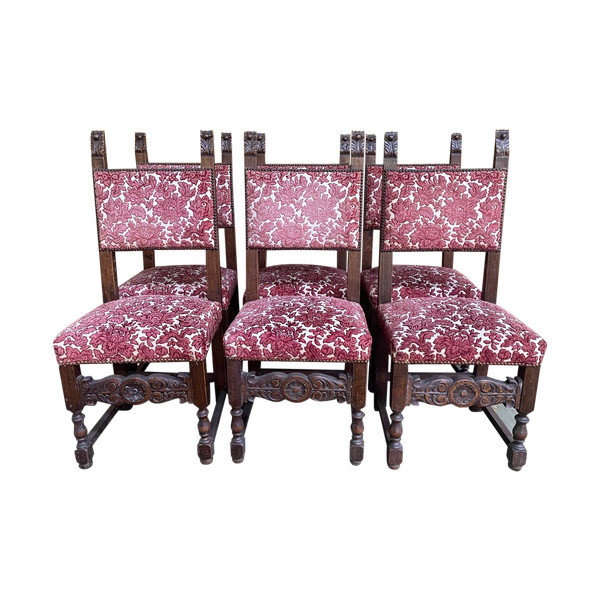 Suite Of 6 Renaissance Chairs - Haute époque