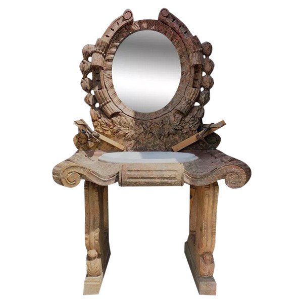 Lavabo en marbre sculpté par Victor Ségoffin (1867-1925)