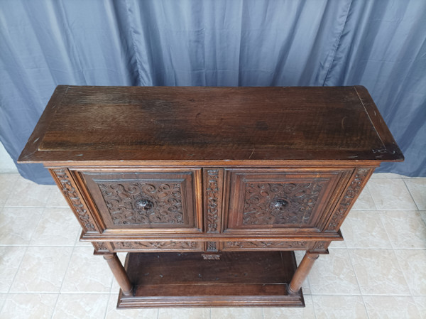 Renaissance-Sideboard aus geschnitzter Eiche