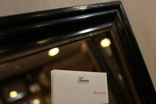 Miroir Rectangle Napoléon III, Bois Noirci Et Laqué, Filet Or 38 X 52 Cm