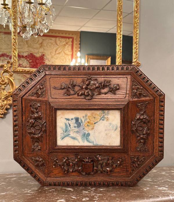 Viardot Frères Et Cie, Rara Scatola in Legno Intagliato Periodo Napoleone III Circa 1850