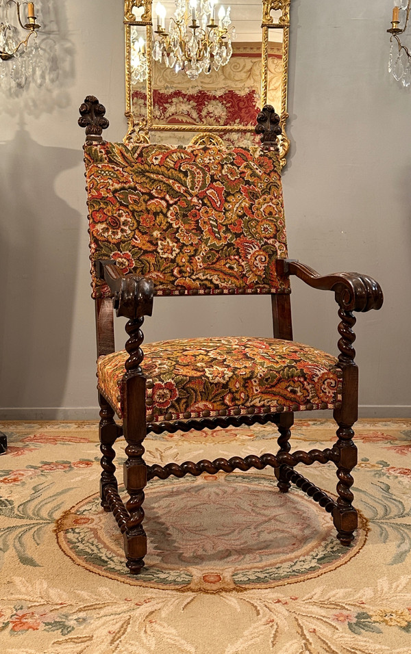 Fauteuil d'Apparat De Style Louis XIV d'Epoque XIXème