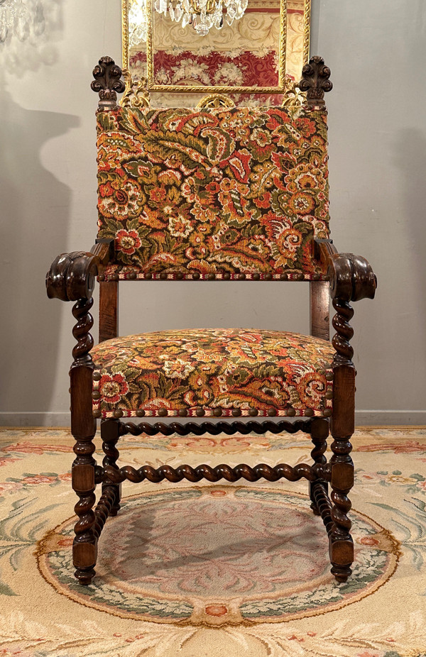 Fauteuil d'Apparat De Style Louis XIV d'Epoque XIXème