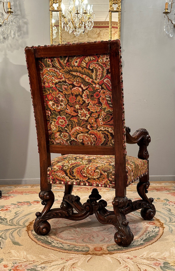 Fauteuil d'Apparat De Style Louis XIV d'Epoque XIXème