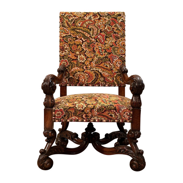 Fauteuil d'Apparat De Style Louis XIV d'Epoque XIXème