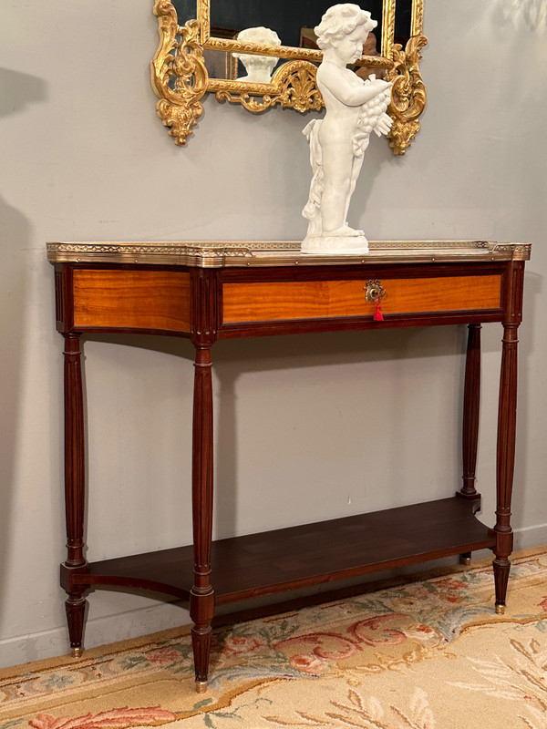 Console En Acajou d'Epoque Louis XVI Epoque Fin XVIIIème